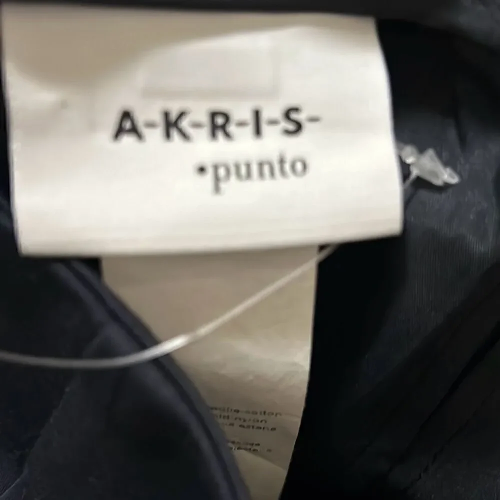 Akris Punto Women's 10 Claccic Pencil Skirt Navy Blue Buisness Professional Luxe